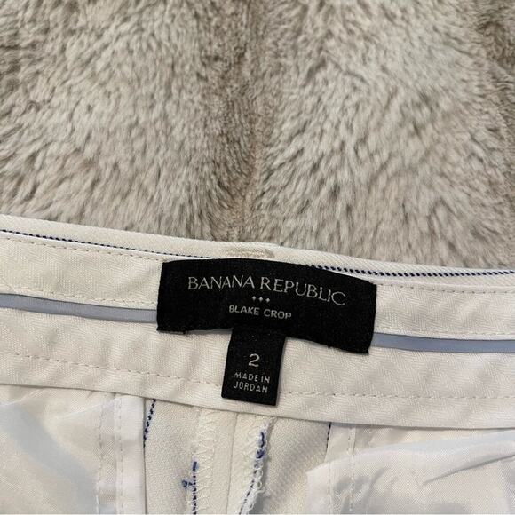 Banana Republic Blake Crop White Stripe Wide Leg Pants - Picture 9 of 10